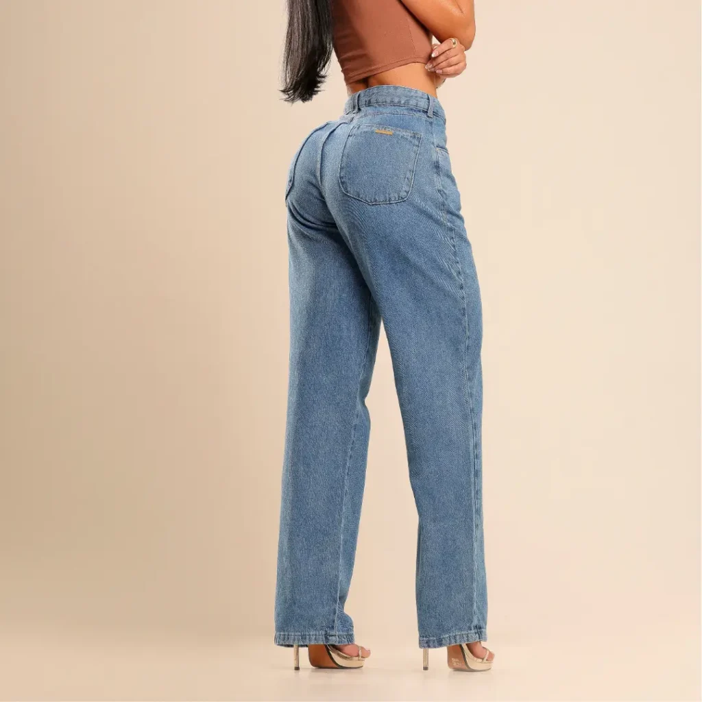 d nq np 2x 777774 mlb105495353322 012026 f calca jeans wide leg feminina cintura alta pantalona moda